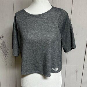 The North Face Women’s Vyrtue Boxy Cropped Dark Gray T-Shirt - Size Large - EUC
